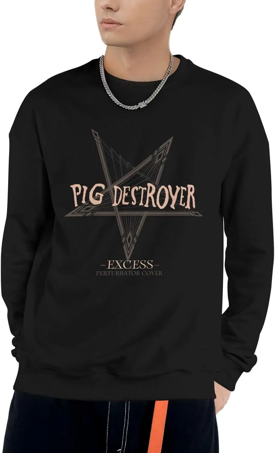 VVEDIK Pig Destroyer толстовка мужские с длинным рукавом и круглым вырезом модные