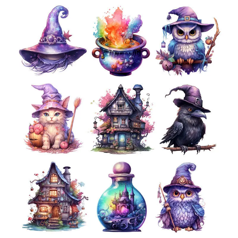 Мультяшный волшебный замок для девочек термопереносная наклейка одежды