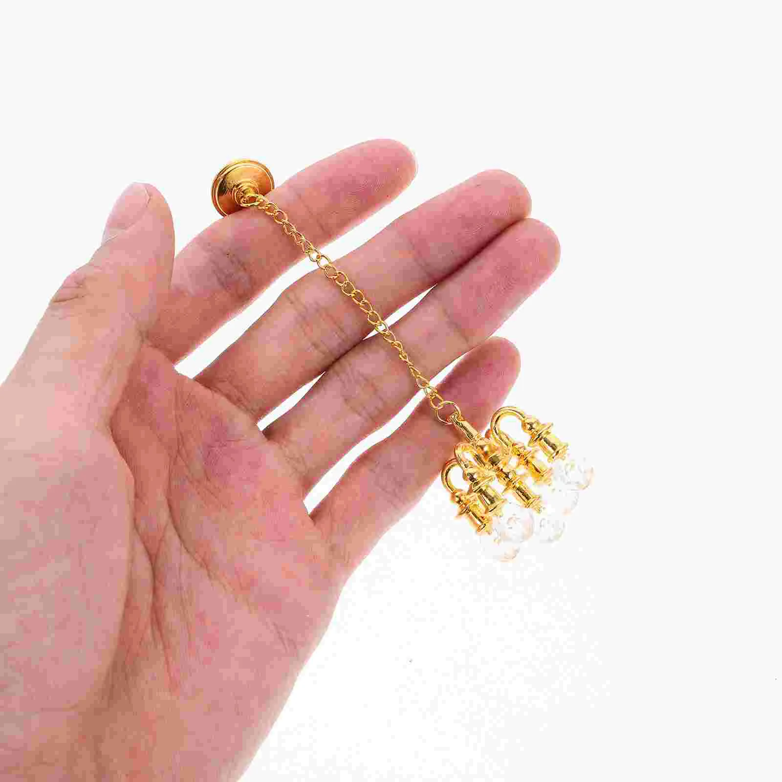 2 шт. мини-игрушки хрустальная люстра золотой декор DIY подарки аксессуары дом свет