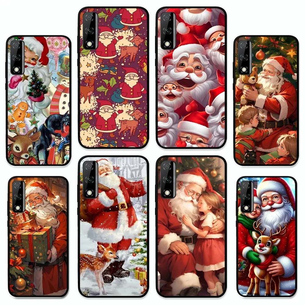 Рождественский мультяшный новогодний подарок чехол для телефона Huawei Y9 6 7 5 Prime Enjoy