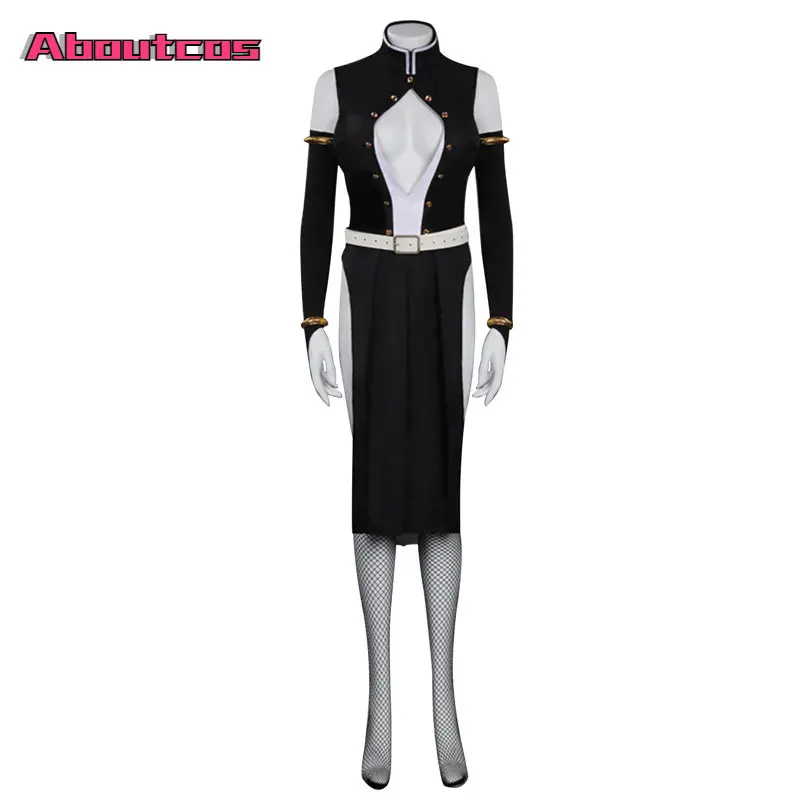 

Aboutcos Sexy Anime Demon Slayer Season 2 Female Closed Dresses Cosplay Costume Outfit Women Party Halloween Carnival Suit