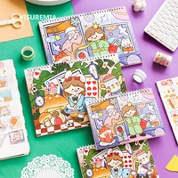 yisuremia 40 sheet a4 b5 kawaii release paper book tape stickers collection notebook sticker organizer free a shovel stationery