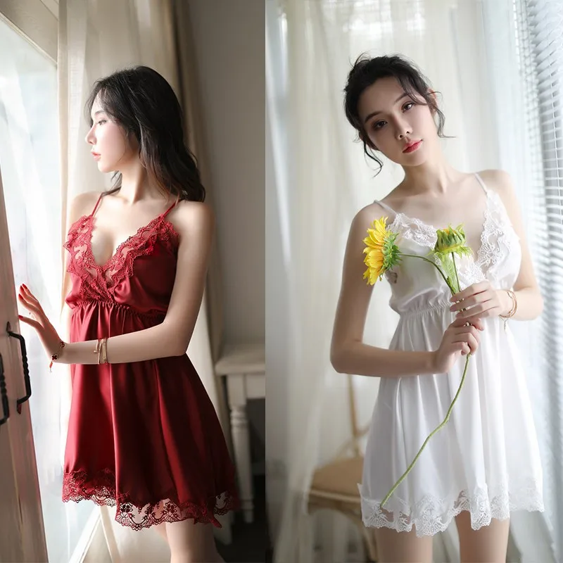 

Sexy Pajamas Women Summer Embroidery Lace Hot Temptation