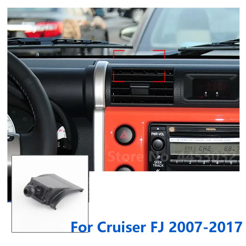 

Автомобильный держатель для телефона, специальные крепления для Toyota FJ Cruiser, GPS, поддерживающий фиксированный кронштейн, основание 17 мм, аксессуары 2007-2017