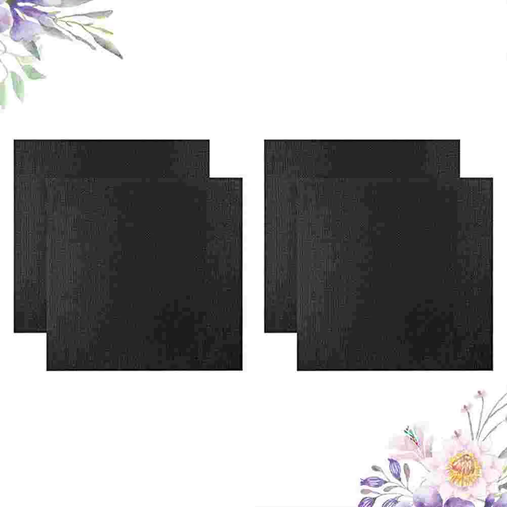 

4pcs Aida Cloth Cross Stitch Cloth Embroidery Fabric Needlework Fabric for DIY Crafts ( Black ）