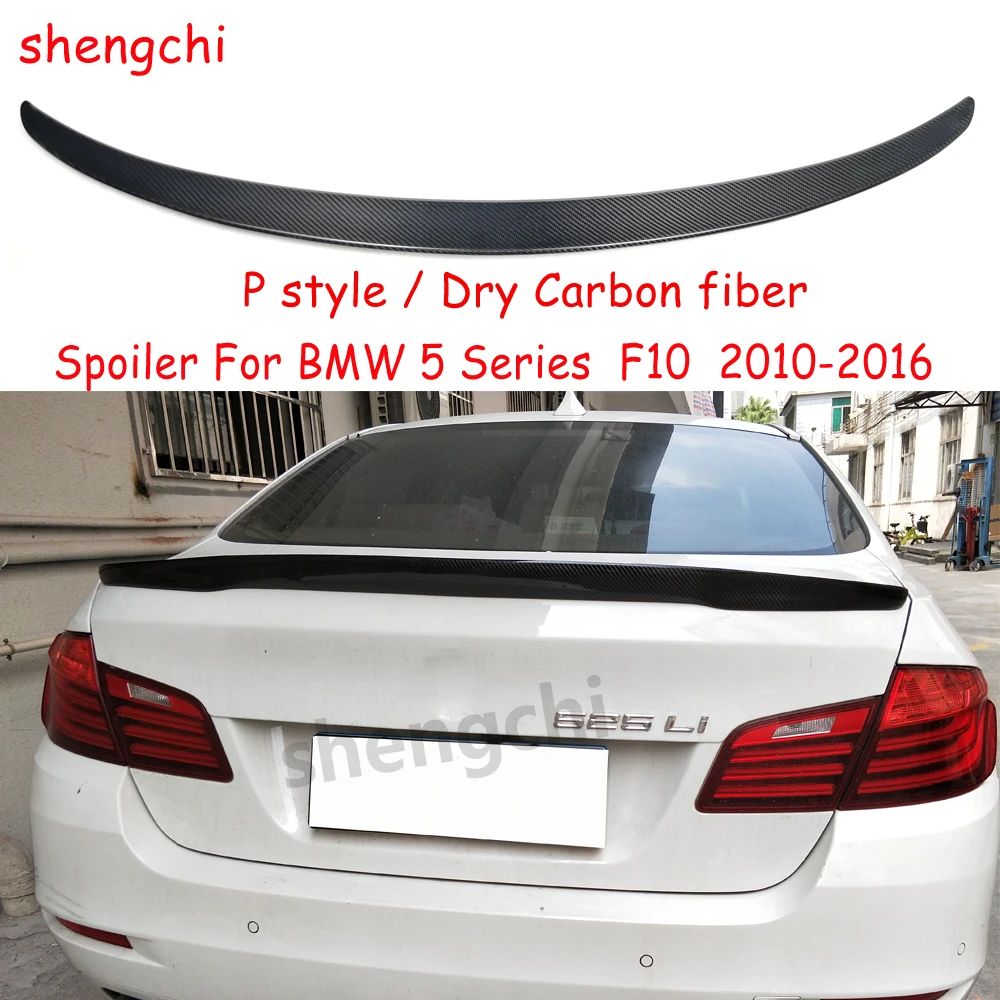 F10 Перфорированный стильный сухой задний спойлер из углеродного волокна для BMW 5