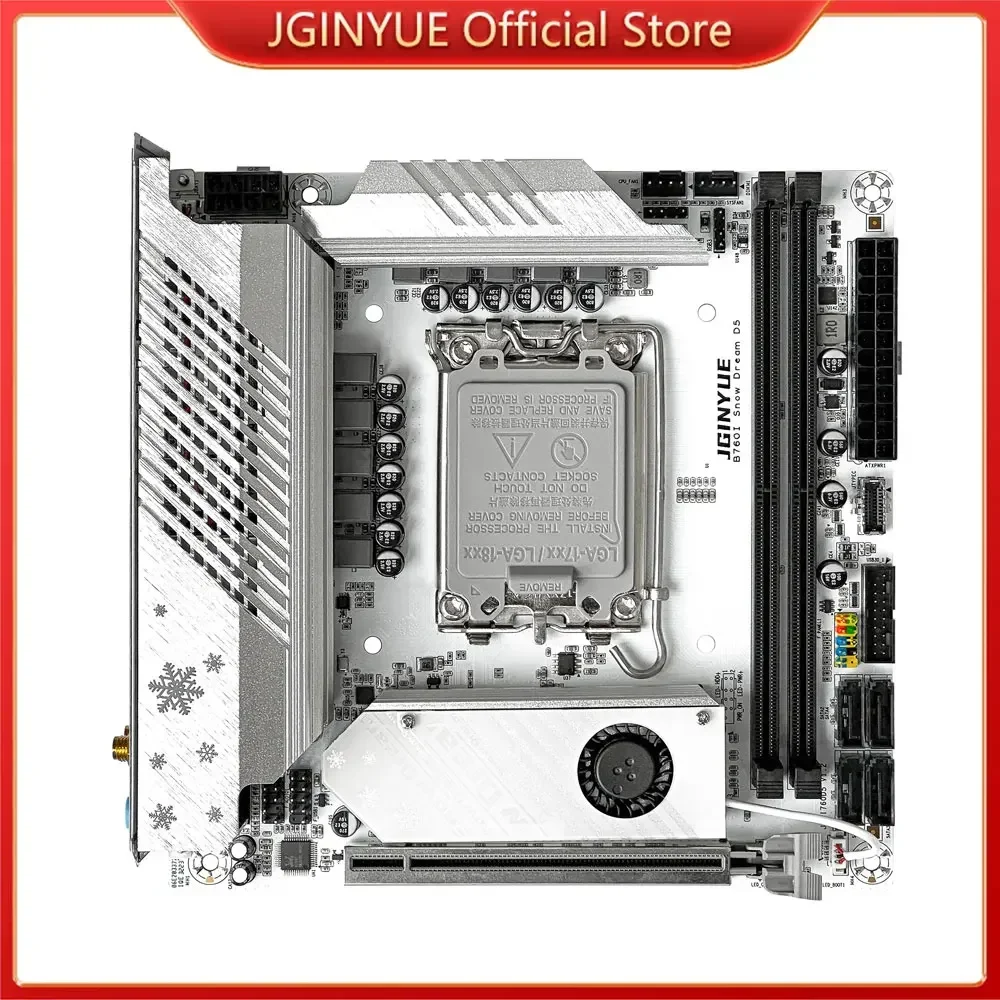 Материнская плата JGINYUE B760i LGA 1700 поддержка Intel Core 12th 13th DDR5 оперативная память