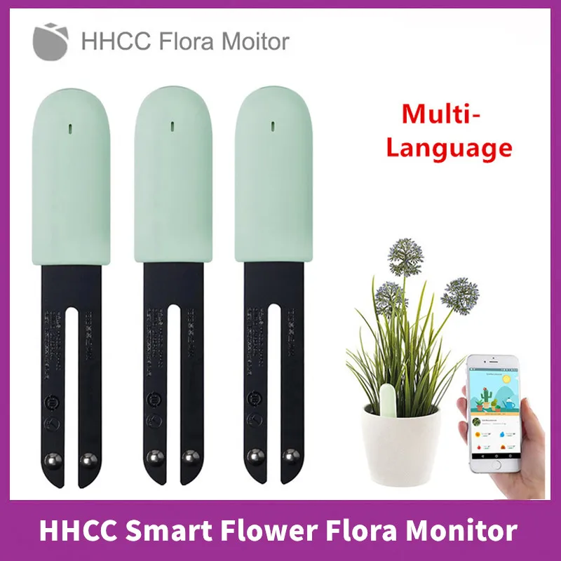 

Flora Monitor Garden Flower Grass Care Smart Plant Sensor Soil Tester Soil Water Light Smart Tester Digital Detector HHCC Mi APP
