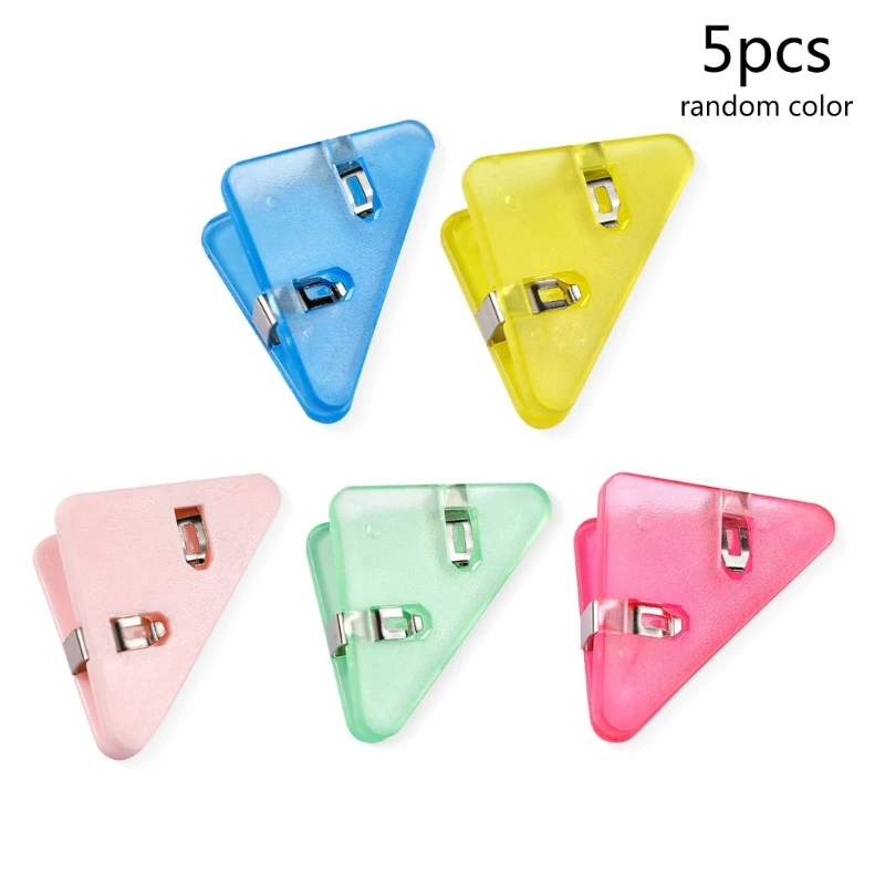 

5Pcs Corner Paper Clips for Folder Paper Triangle- Clips Colorful Bookmarks