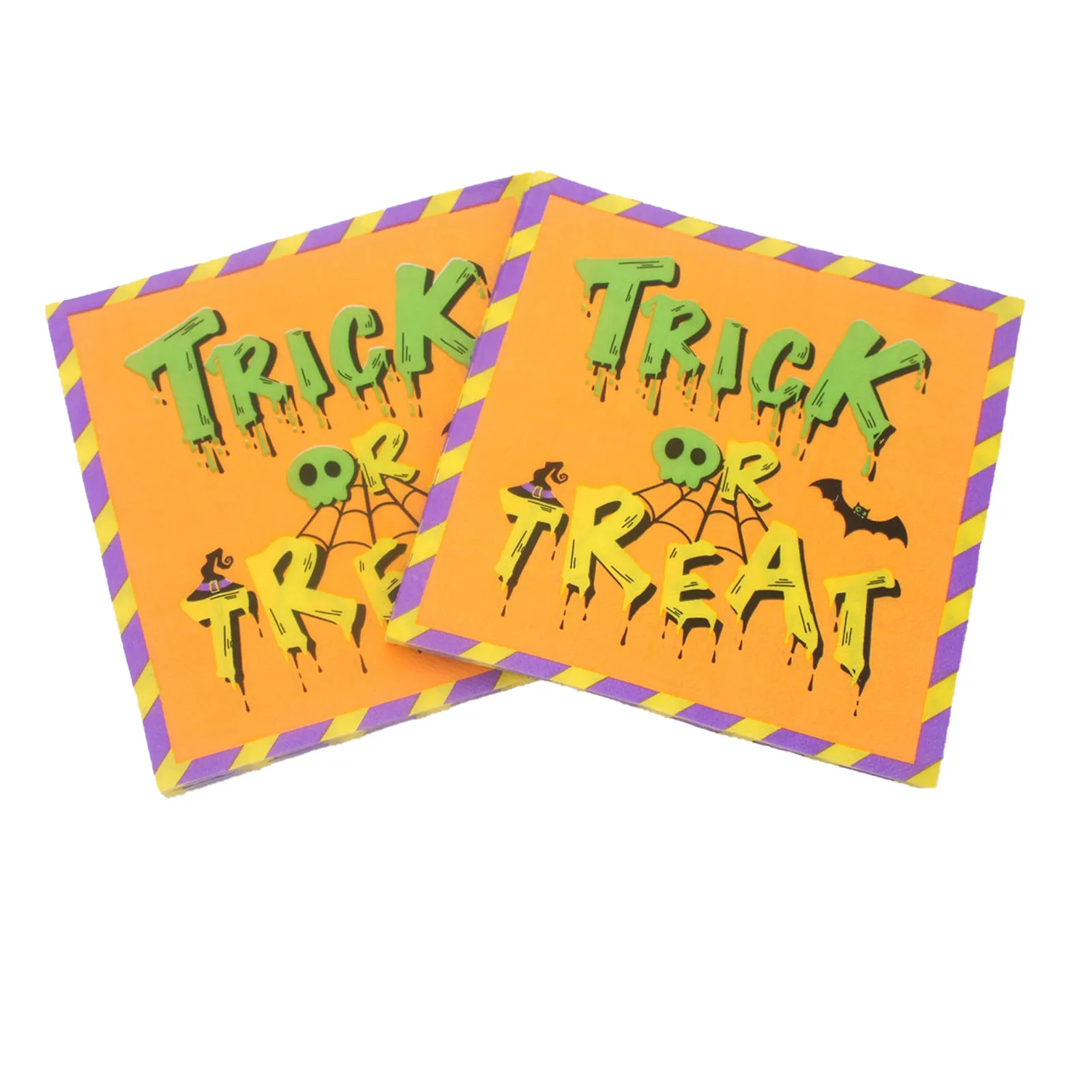 

Halloween Printed Napkins Colorful Halloween Pumpkin Bat Tissue Trick Or Treat Colorful Pumpkin Bat Tissue Party Bar Decoration