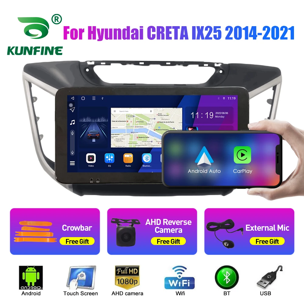 

10.33 Inch Car Radio For Hyundai CRETA IX25 2014-2021 2Din Android Car Stereo DVD GPS Navigation Player QLED Screen Carplay
