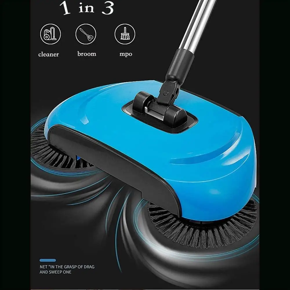 

Manual Hand-push Sweeping Robot Lazy Broom and Dustpan Set Sweeping and Mop Integrated Machine Rotating Mop Artifact