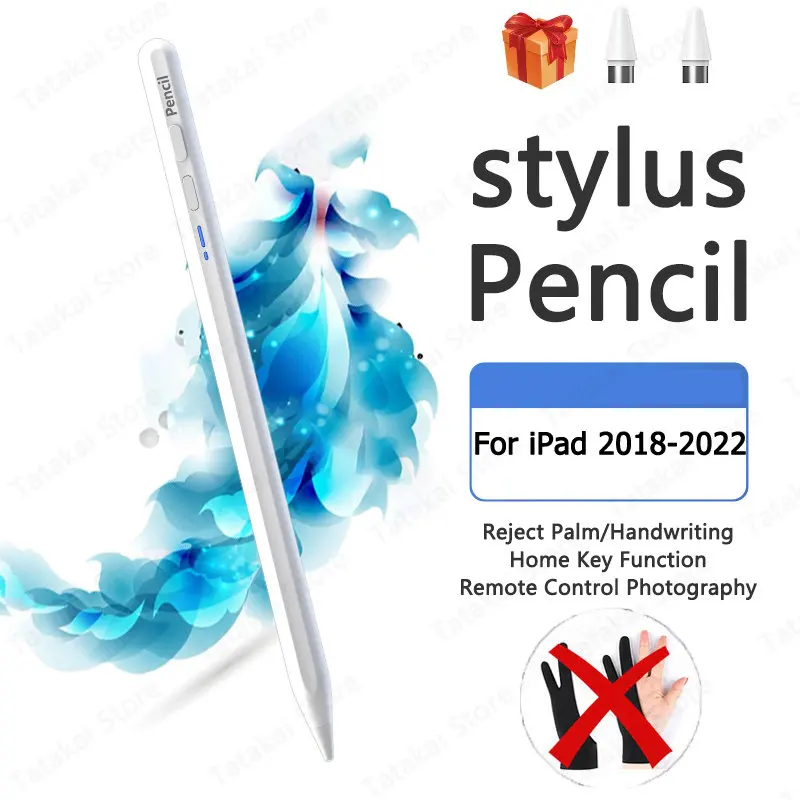 

Умный карандаш для iPad Pencil 2018-2022 Pro 11 12 9 Air 5 4 3 Mini 6 5 6th 7th 8th 9th 10th Gen Apple Pencil