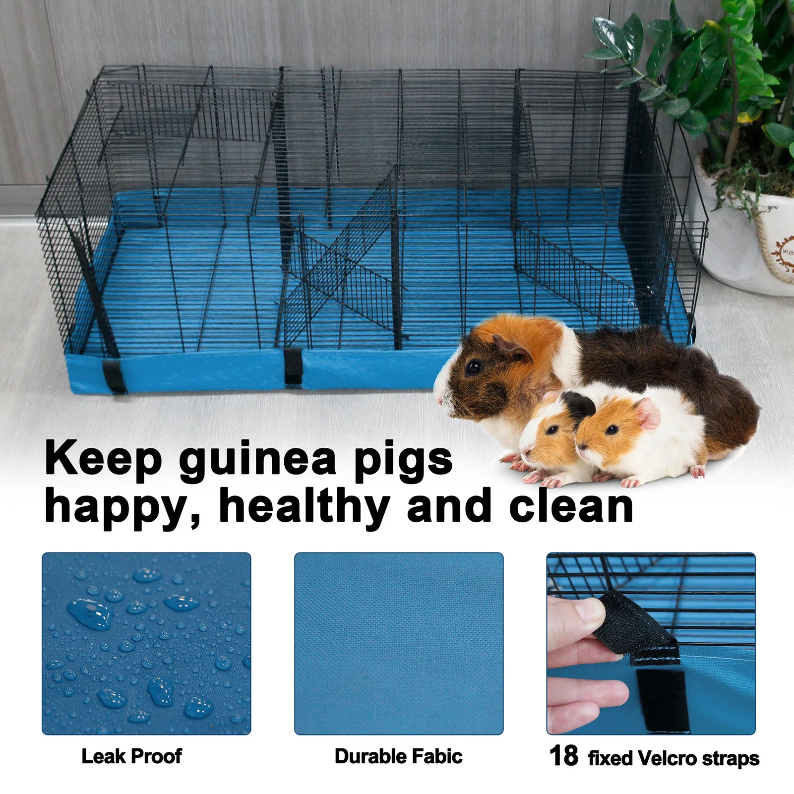 

Guinea Pig Cage Mat 600D Oxford Dustproof Waterproof Small Animal Bedding Hamster Bunny Washable Mat Dogs Cage Accessory