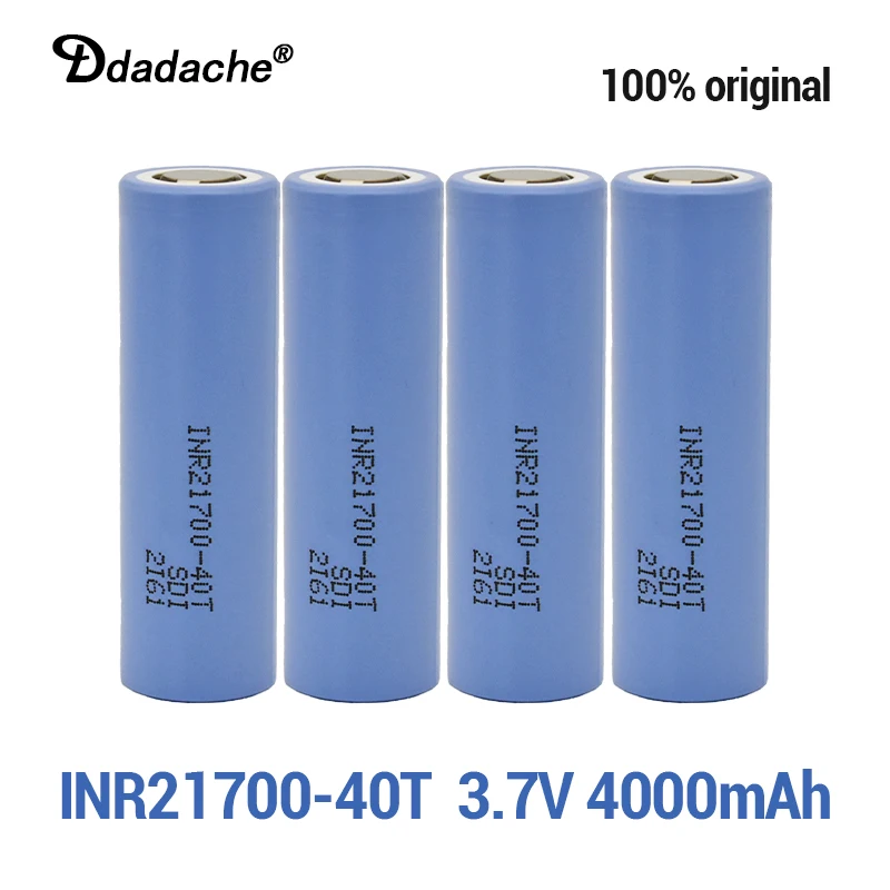 

Free Shipping 100% NEW 21700 4000mah 30A 40T 3.7V High Discharge/capacity Li-ion Rechargeable Battery PK 30T