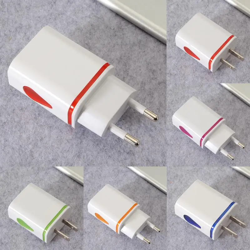 

Dual Usb Charger Adapter 2A 5V Travel Portable Wall Charger Usb Smart Mobile Phone Eu Plug for Iphone Ipad Samsung Xiaomi 9