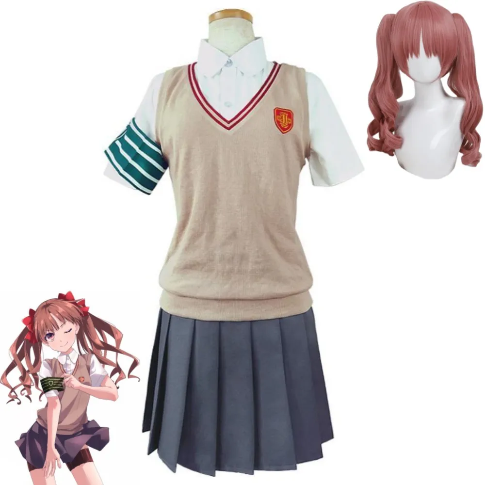 

Anime A Certain Scientific Railgun Toaru Kagaku No Railgun Shirai Kuroko Cosplay Costume Wig Tokiwadai School Teleport Uniform