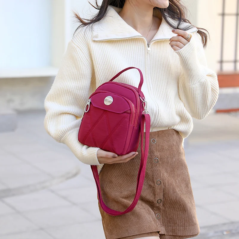 Crossbody Bags for Women 2023 New Luxury Designer Nylon Handbags Brand Fashion Ladies Mini Handbags for Women Plaid Shoulder Bag