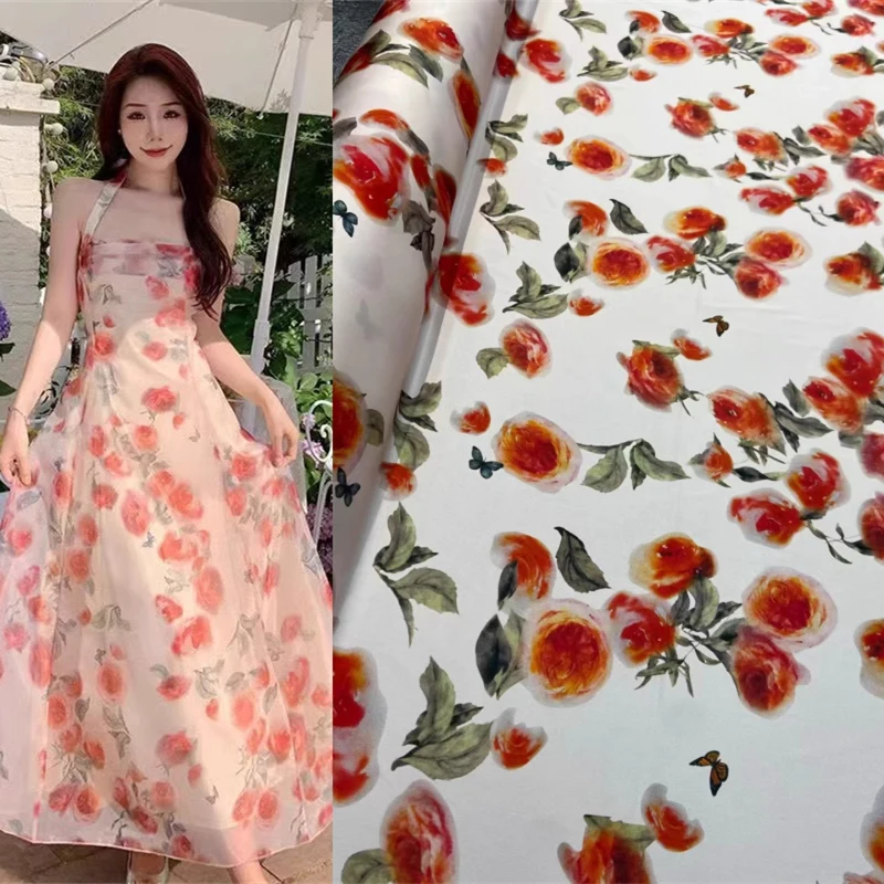 Летнее высококлассное эластичное двойное платье-рубашка 19 Момми Джо полуюбка