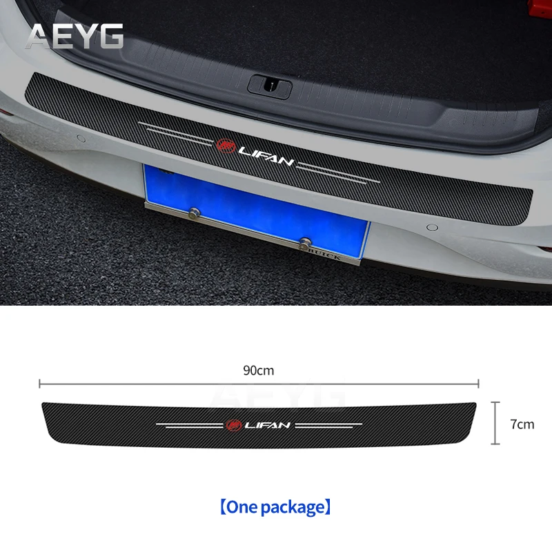 

Наклейка на задний бампер автомобиля из углеродного волокна для Lifan Solano, Smily Myway Null Breez Celliya Cebrium X50 X80, аксессуары