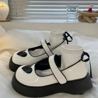 vintage lolita shoes japanese style thick sole mary janes women shoes 2022 autumn fashion students heart shaped ladies footwear