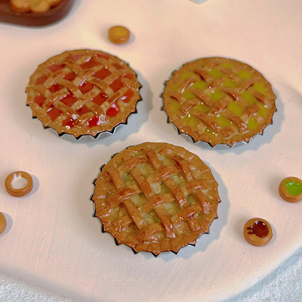 

Fruit Pie Miniature Food Models House Decor Resin Fake Ornament Accessories