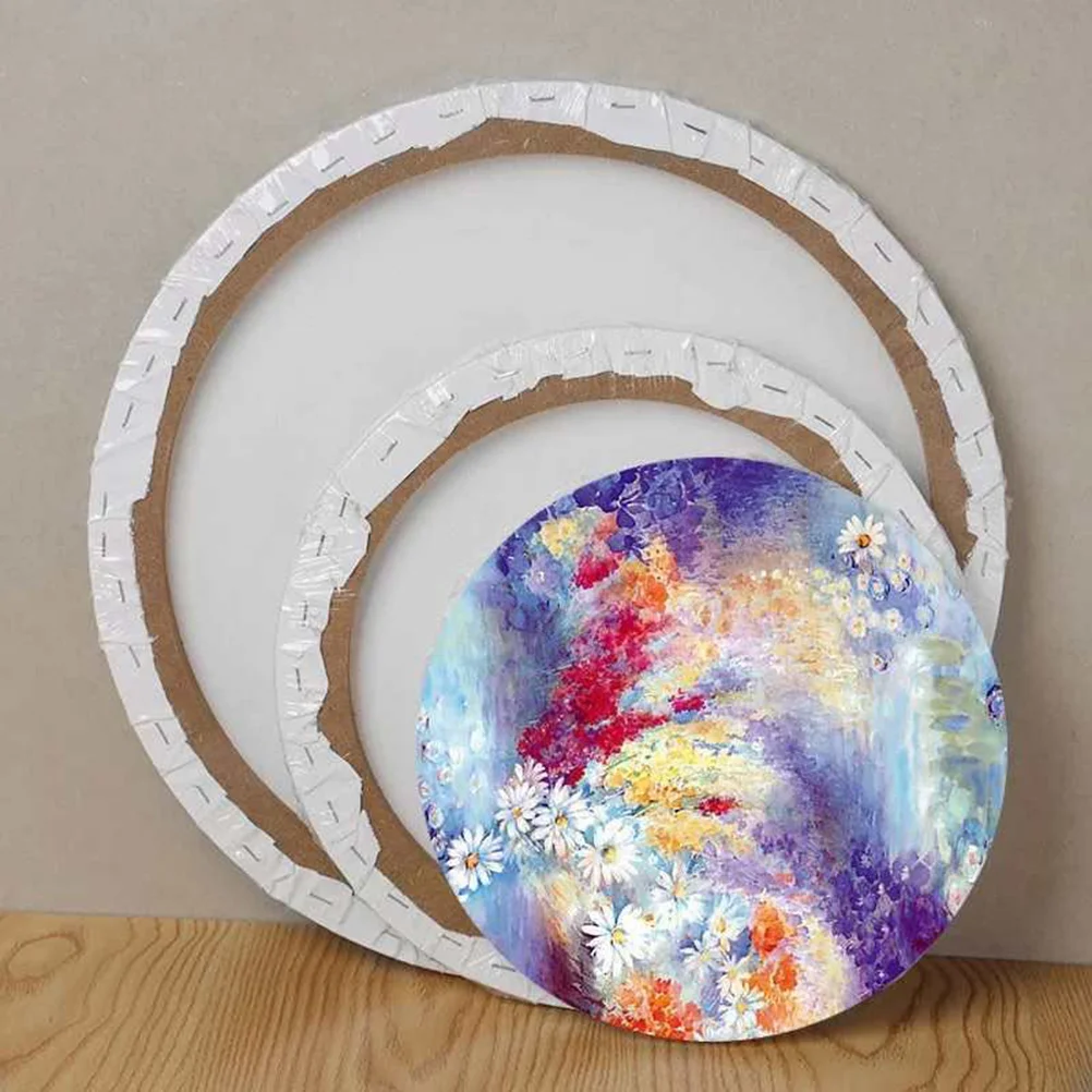 

Round Canvas Panel Boards for Painting Drawing Home 40cm Artist
