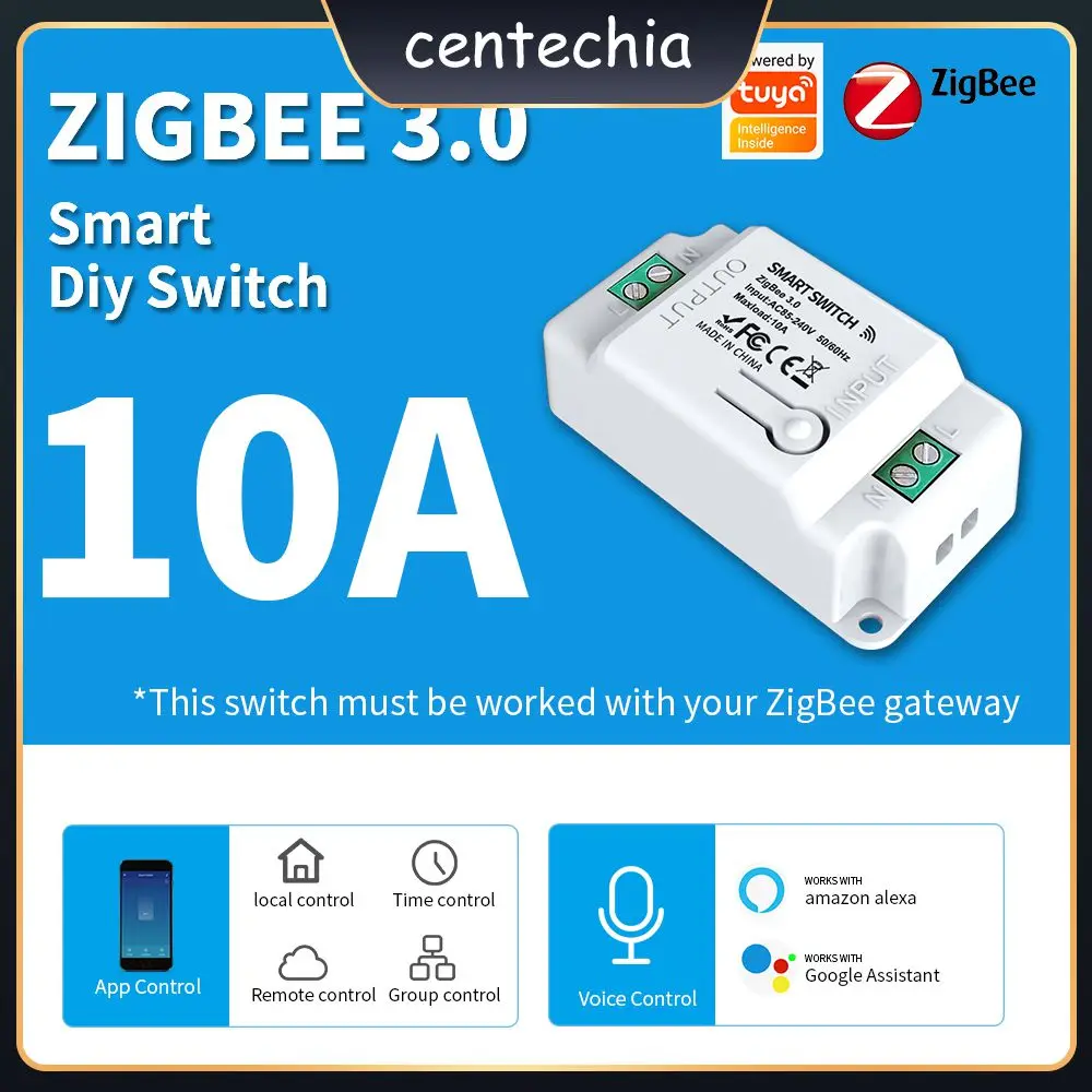 

Voice Control Light Switch Controller Module Smart Life Tuya Diy Switch Two-way Control Zigbee Switch 10a Light Switch Timing