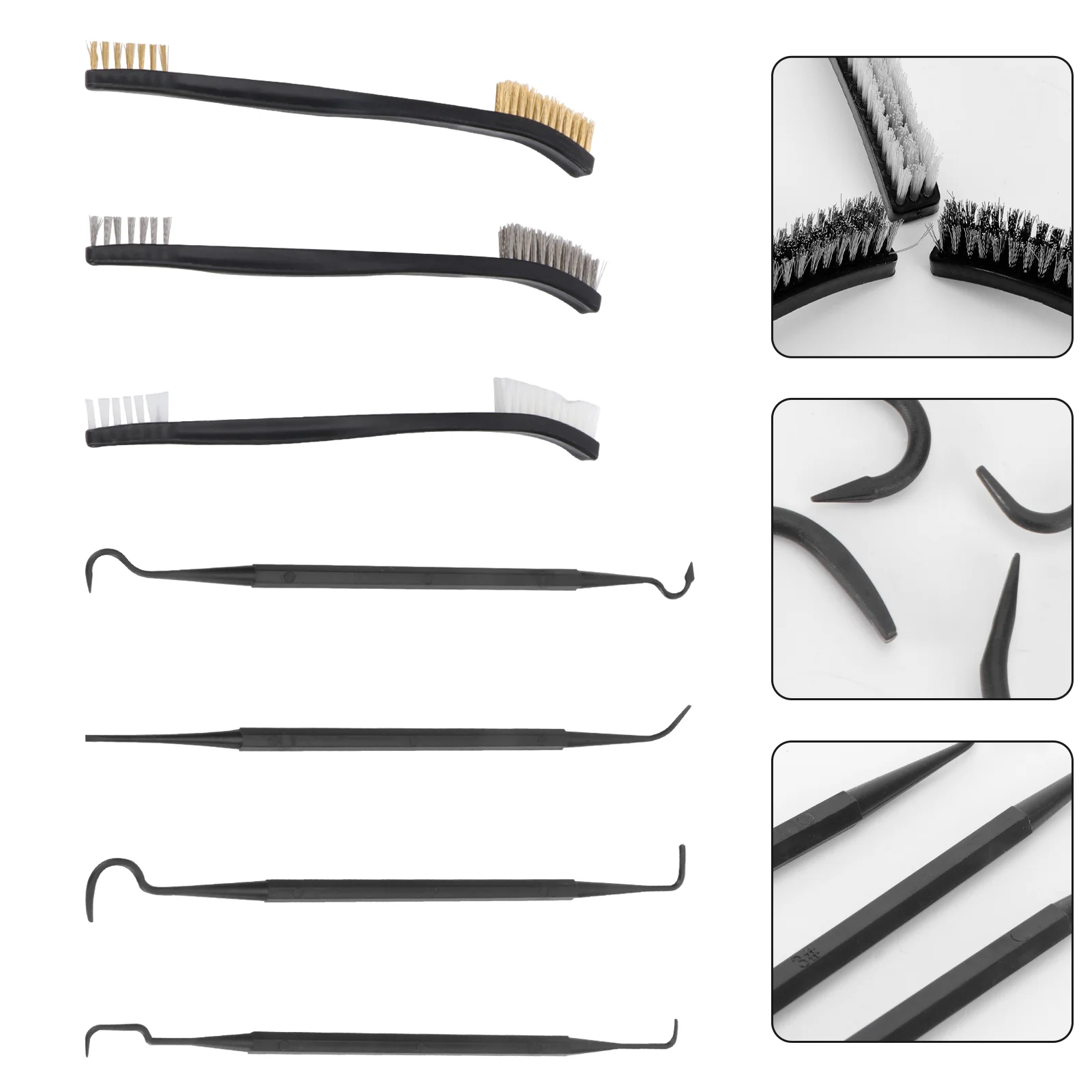 

7PCS Outdoor Portable Double-ended Metal Wire Cleaning Hook Brush Tube Cleaning Brush Outdoor Apparatus Accessories