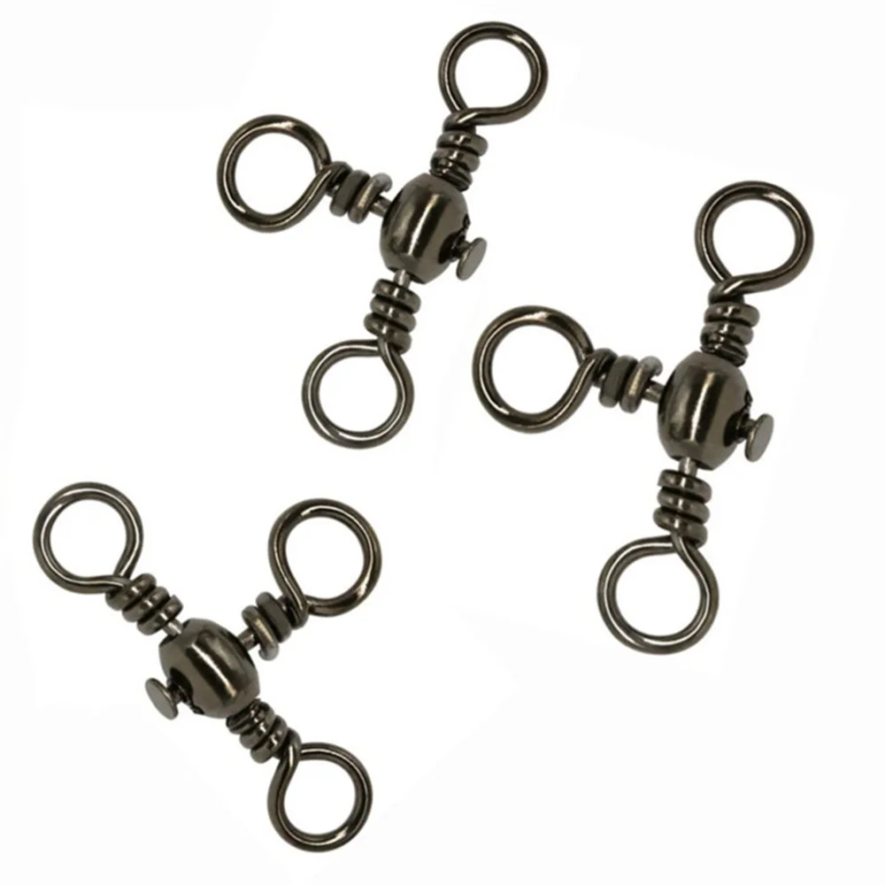 

3 Way Fishing Swivels Connector for Spoons Minnow Baits Fishing Gear Swivel Fishing Tackle Stainless Steel