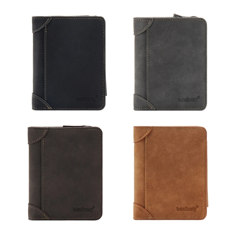 

Vintage Credit Card Holder PU Leather Wallet Coin Purse for Men Wallets Change Pocket Money Bag