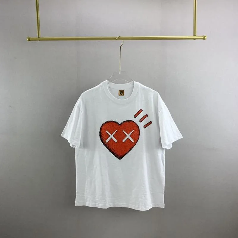 Camiseta con estampado de logotipo para hombre y mujer, Camiseta con estampado de amor hecho con humano, 100% algodón, talla europea, Berserk, Verano