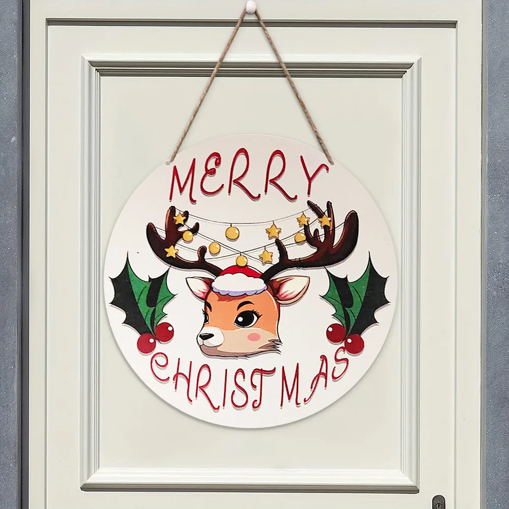 В наличии креативное дерево лося рождественская вечеринка домашняя дверь