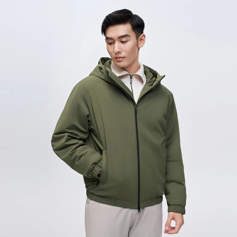 BOSIDENG мужская повседневная легкая мягкая куртка на молнии с воротником-стойкой
