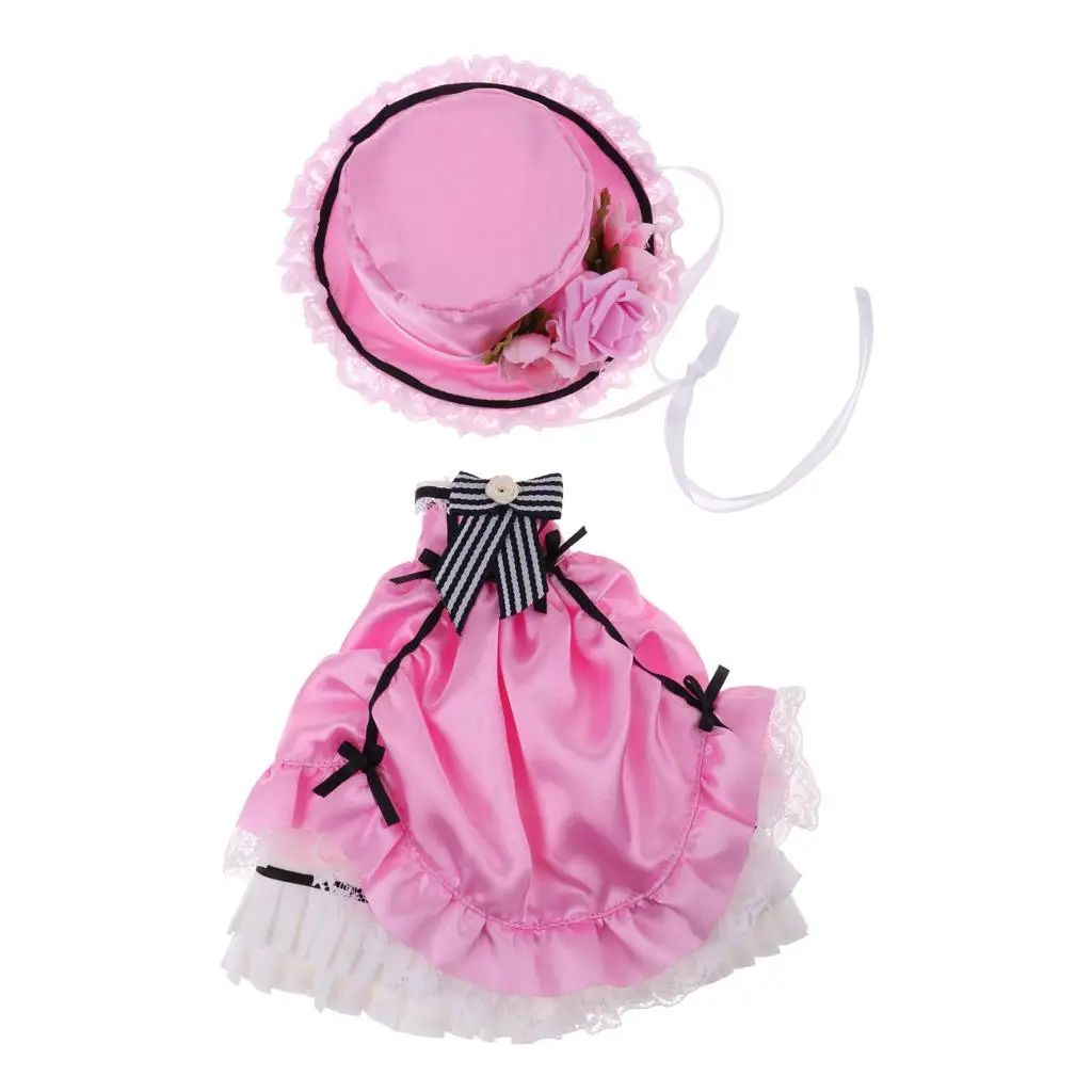 

Style Clothes Suit Lace Dress Hat for 12inch Dolls Accessories