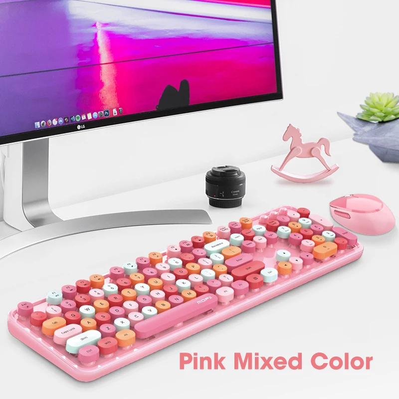 

Клавиатуры беспроводные, 104 клавиши, 2,4 ГГц, мышь для ноутбука, компьютера