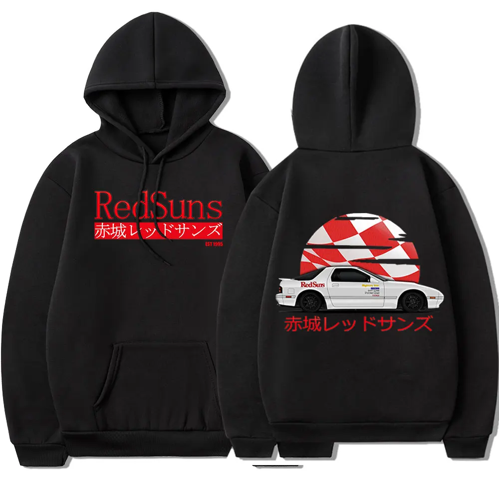 

Japanese Anime Men Women Fashion Hoodies Streetwear Sweatshirts Automobile Culture Initial D Drift Akagi RedSuns Hoodie