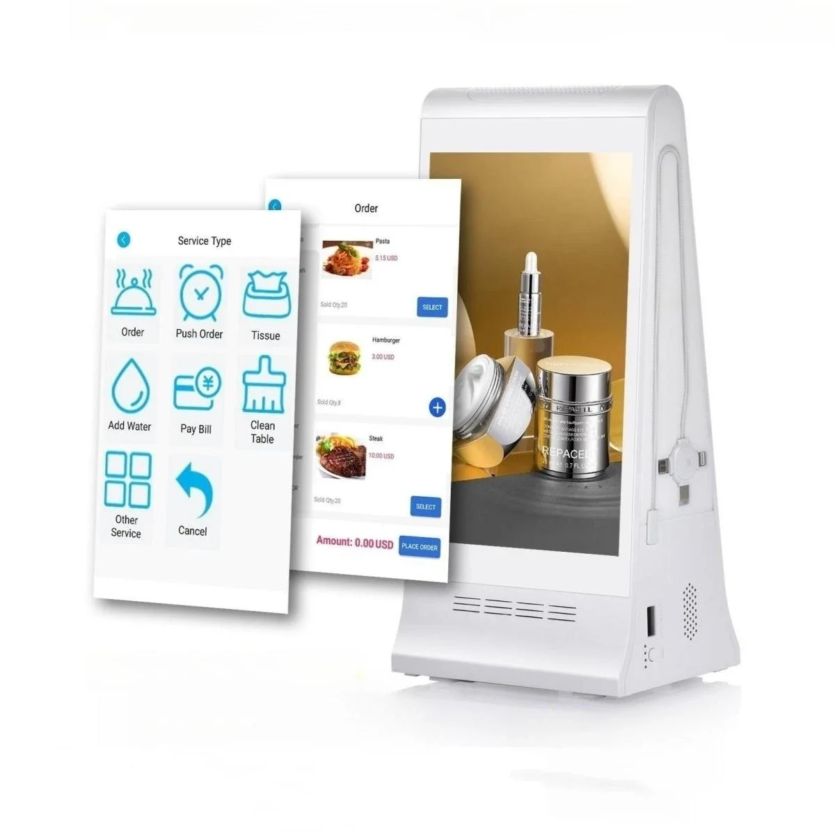 Фото Новый цифровой рекламный дисплей FYD-868 Plus X с Wi-Fi и Android LCD, рекламный плеер и система вызова для отелей/кафе/ресторанов №3