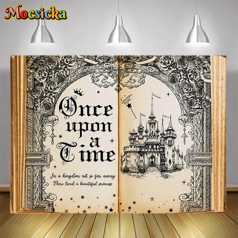

Mocsicka Black Grimoire Photography Backgrounds Flowers Castle Magic Book Girl Birthday Portrait Photo Backdrops Photocall