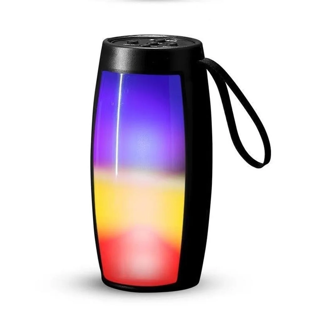 

RGB Colorful Luminous Wireless Bluetooth-compatible Speaker Lightweight Portable Card Fm Speaker Music Player With Lanyard Best