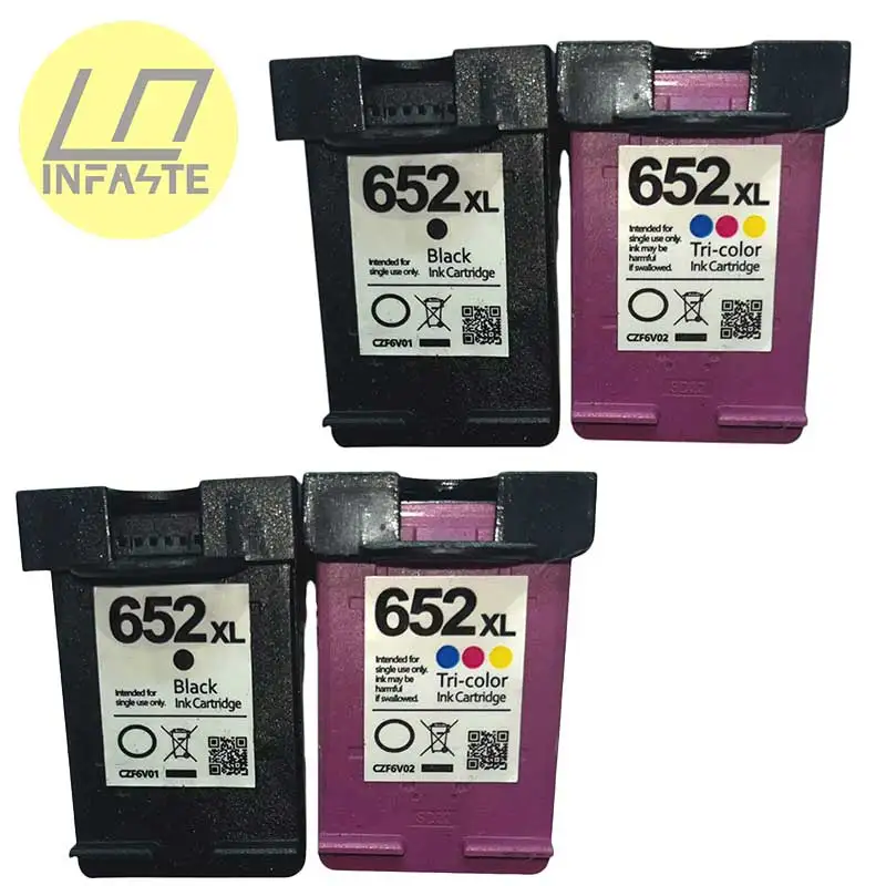 Совместимые картриджи Infaste 652XL замена для принтера HP Deskjet 1115 1118 2135 2136 2138 3635 3636 3638 3838