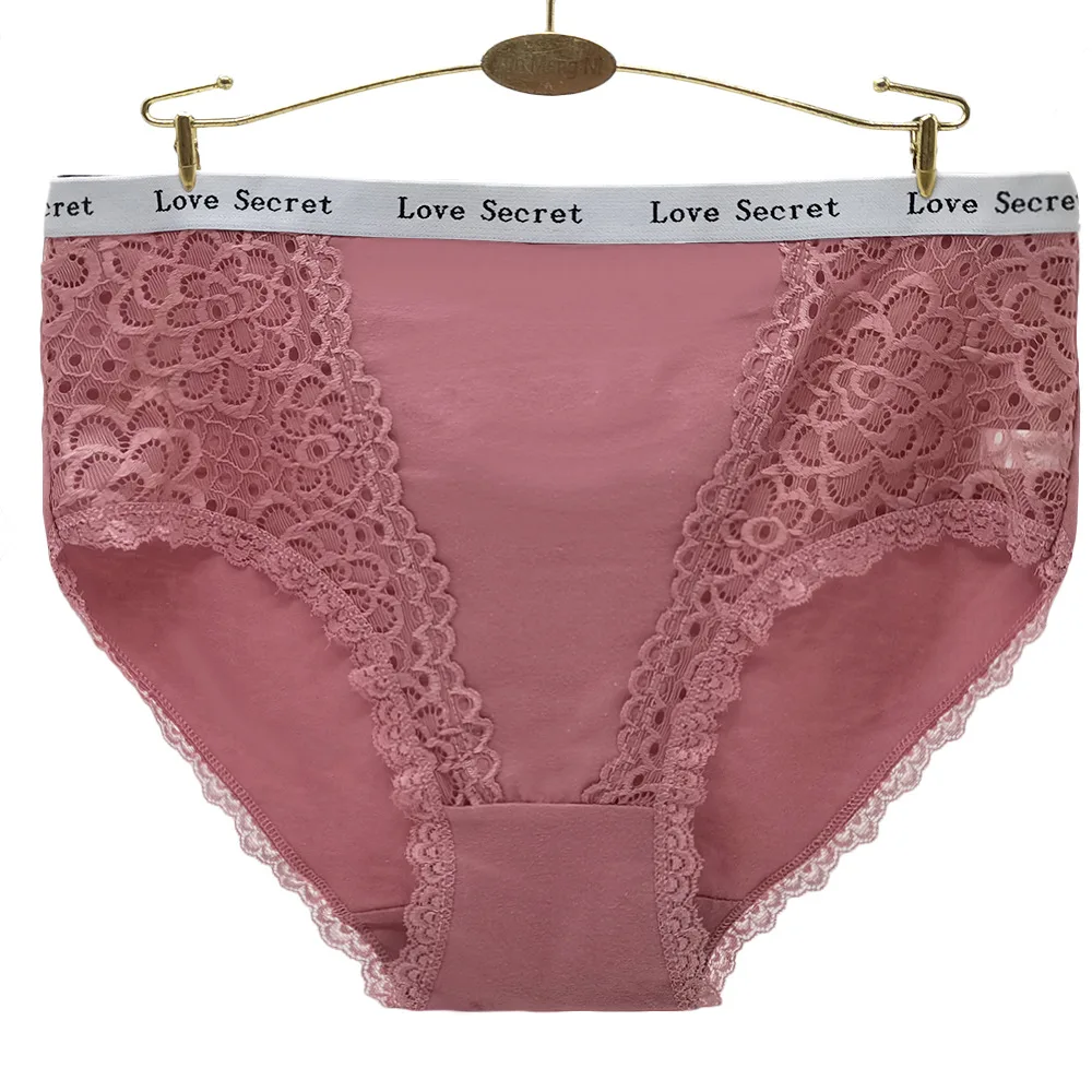 

1 шт./партия, женские хлопковые трусы с цветочным кружевом