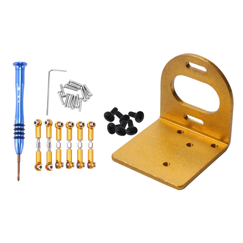 

2 Set RC Car Part: 1 Set Metal Adjustable Rods & 1 Set 540 Adjustable Motor Seat