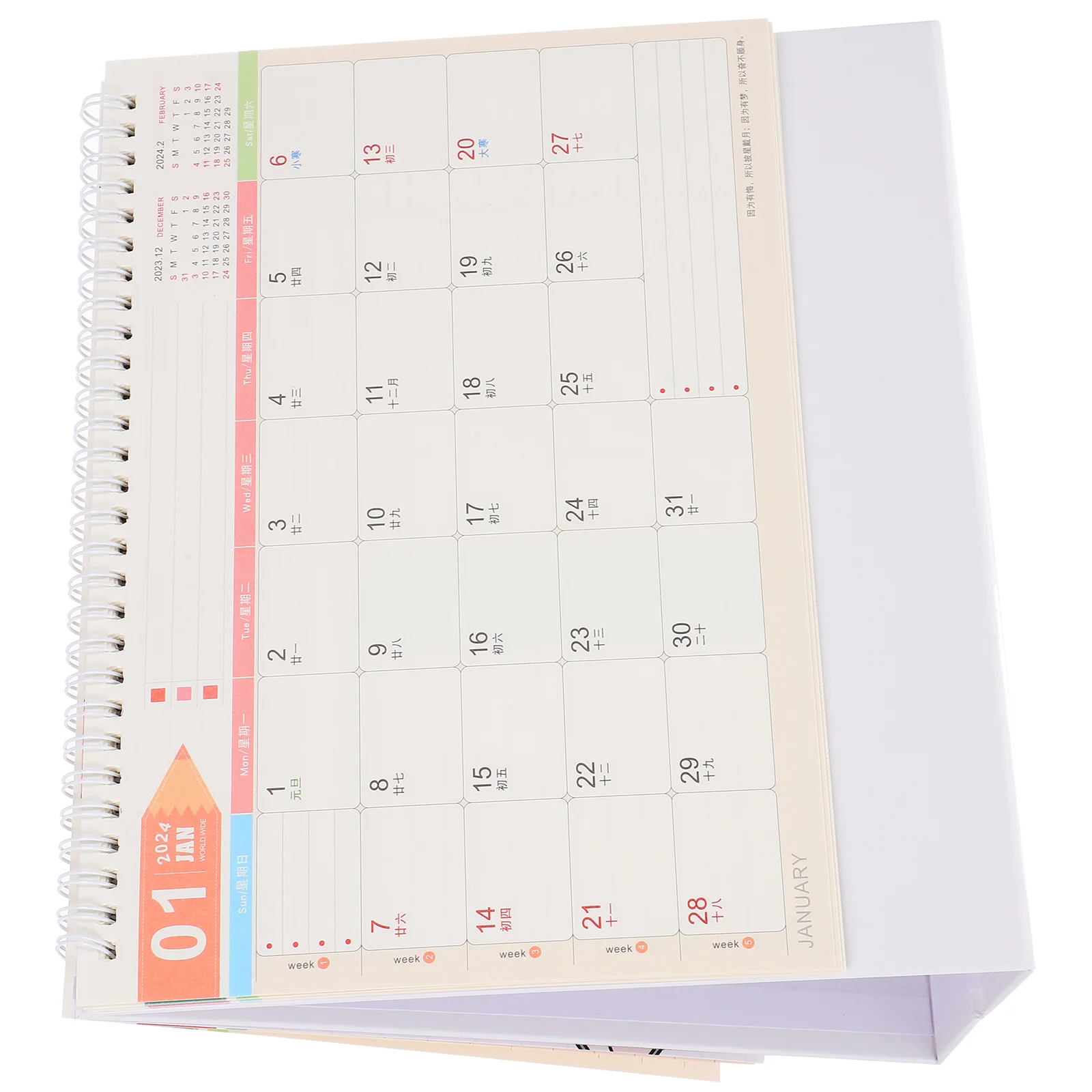 

2024 Desk Calendar Month Delicate Decorative Office Desktop Standing Table Decorations