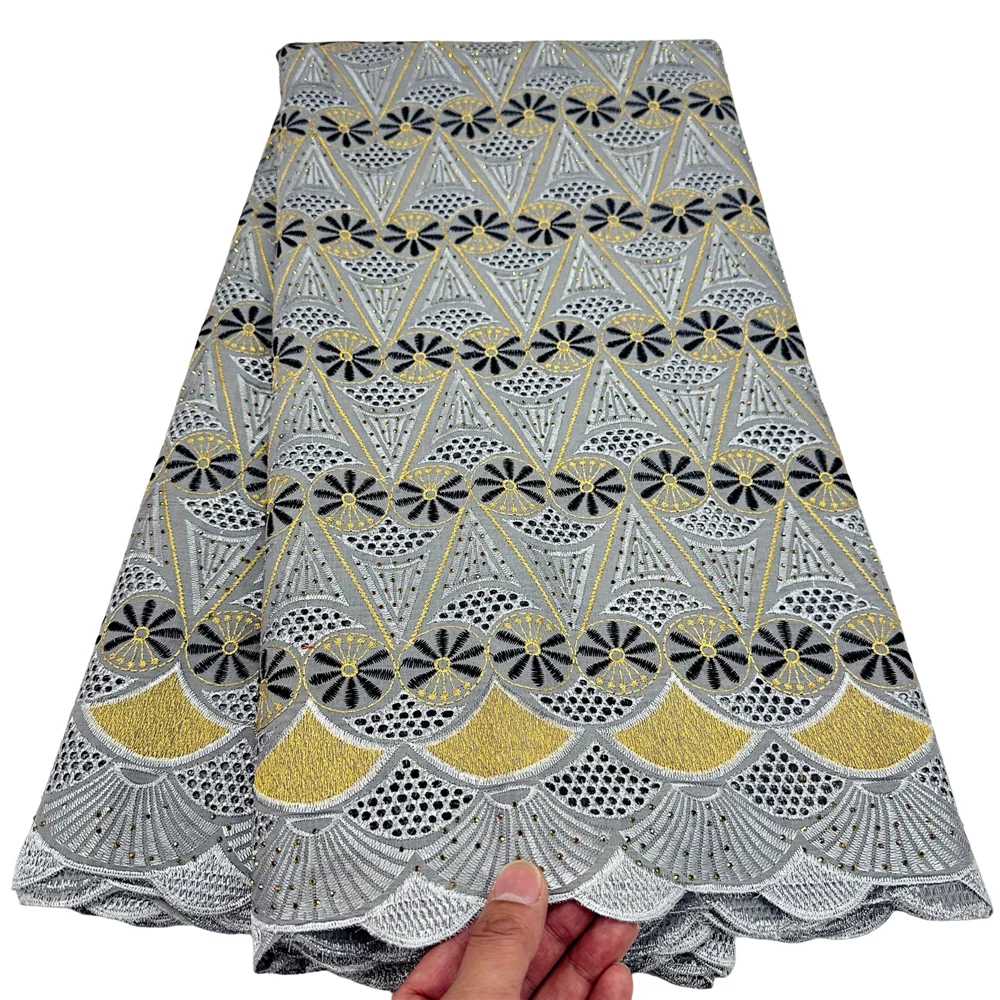 Кружевное полотно из хлопка 100% 5 ярдов африканский стиль