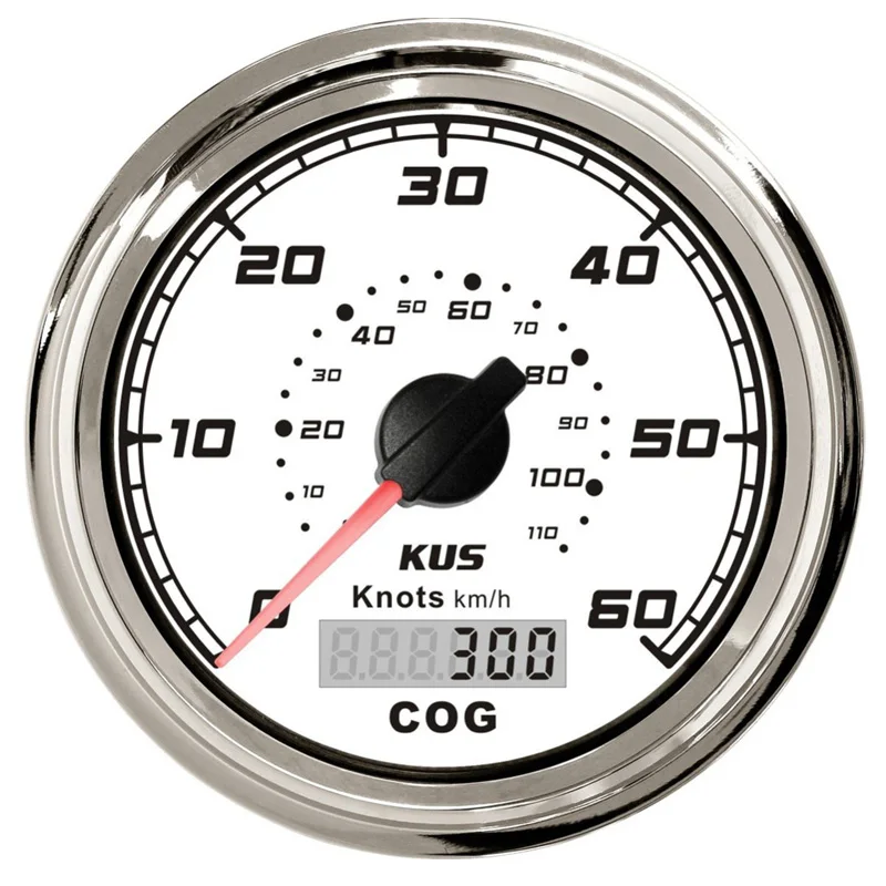 KUS 0-60Knots Белые GPS-спидомеры 85 мм ЖК-дисплей Скорость миляметры 0-110 км/ч Морской