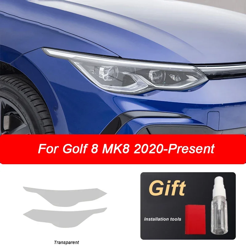 

Для Volkswagen VW Golf 8 MK8 R Line GTI 2020 2021 Автомобильная фара Черная защитная пленка прозрачная ТПУ наклейка аксессуары инструменты