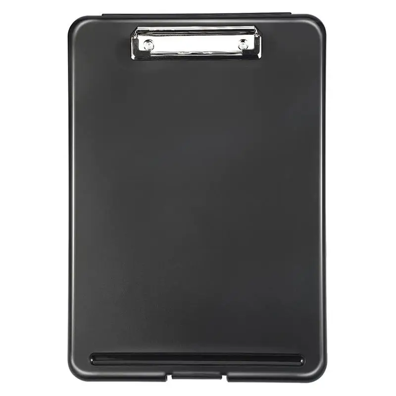 

Storage Clipboard Multifunctional A4 Clip Board With Pen Holder Lightweight Black Clipboard Folio For Students Teachers Nurses