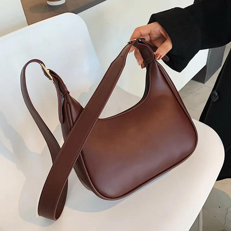 

Fashion Shoulder Bags Women 2023 Casual Crossbody Bags for Women Pu Leather Solid Color Simple Handbags and Purses Women's Bag