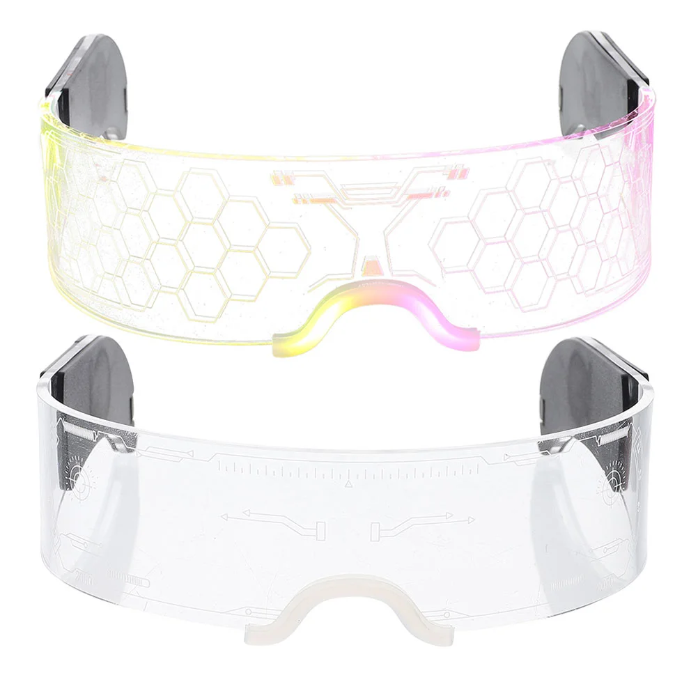

2Pcs Luminous Glasses LED Glasses Glowing Light Party Supply for Bar Club